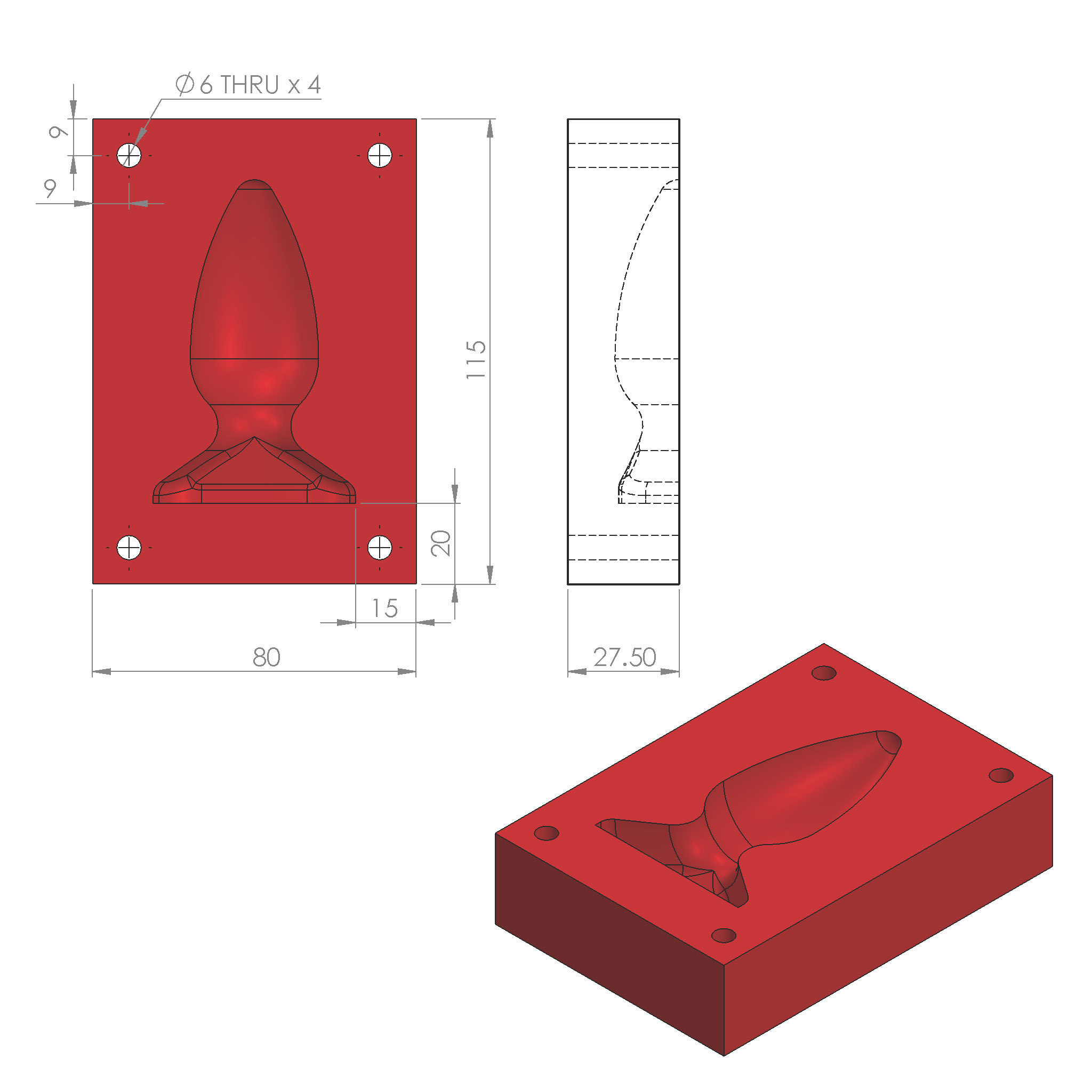 STL file Buttplug 1.25in - Casting Mold (Plus Buttplug model) (STEP)・3D ...